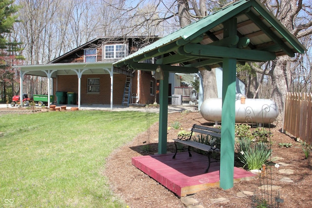 exterior space featuring a patio and fence