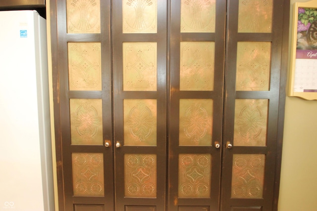 room details with freestanding refrigerator