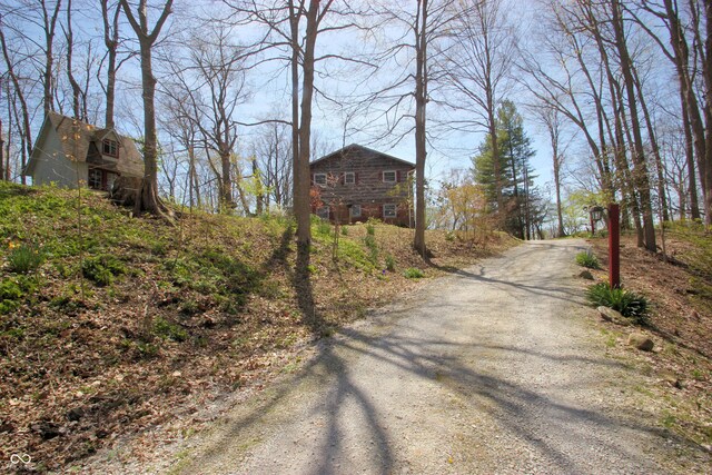 view of road with driveway
