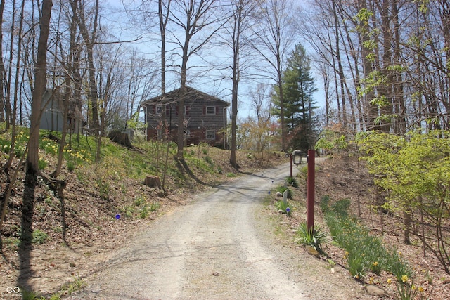 view of road with driveway
