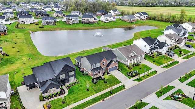 132 Oakhurst Way, Westfield, IN 46074 - aerial view featuring a residential view and a water view