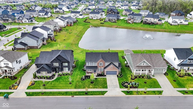 132 Oakhurst Way, Westfield, IN 46074 - drone / aerial view with a residential view and a water view