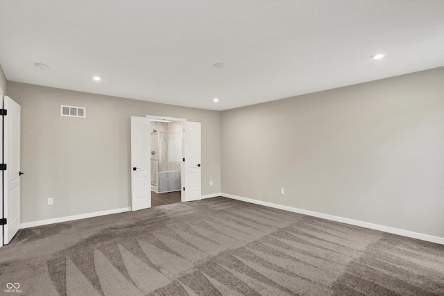 132 Oakhurst Way, Westfield, IN 46074 - interior space featuring recessed lighting, baseboards, visible vents, and dark colored carpet