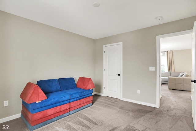 132 Oakhurst Way, Westfield, IN 46074 - living area featuring baseboards and carpet floors