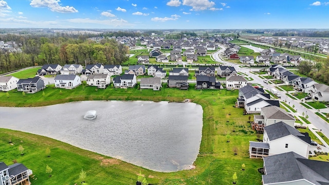 132 Oakhurst Way, Westfield, IN 46074 - birds eye view of property with a water view and a residential view