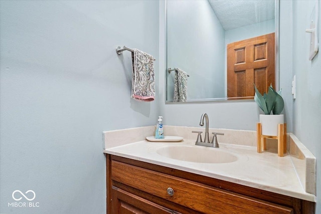 244 W Admiral Way S, Carmel, IN 46032 - bathroom featuring vanity and a textured ceiling