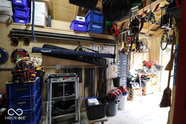 view of storage area
