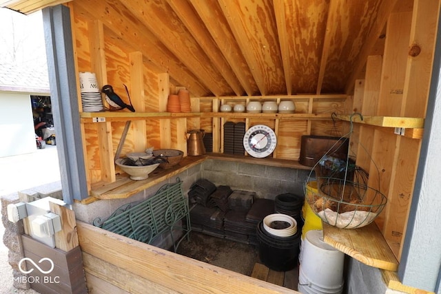 view of storage area