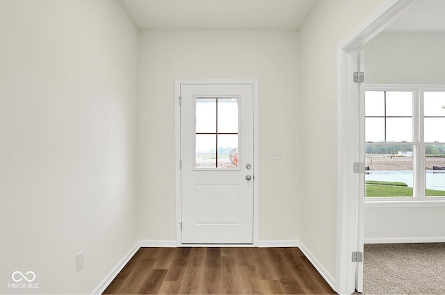 2764 Glade Ave, Plainfield, IN 46168 - doorway featuring healthy amount of natural light, baseboards, and dark wood finished floors