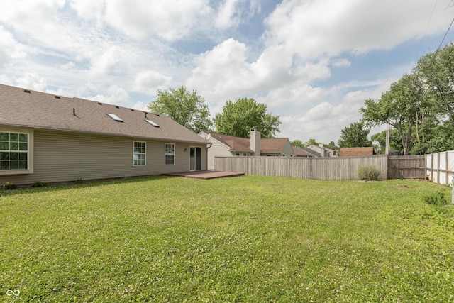 1579 Winding Creek Trl, Brownsburg, IN 46112 - fenced backyard featuring a wooden deck