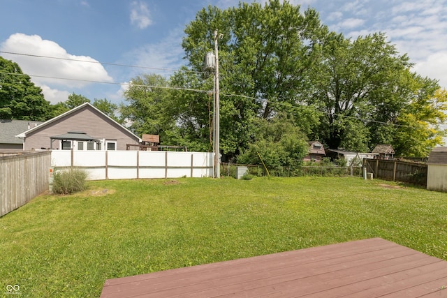 1579 Winding Creek Trl, Brownsburg, IN 46112 - fenced backyard featuring a deck