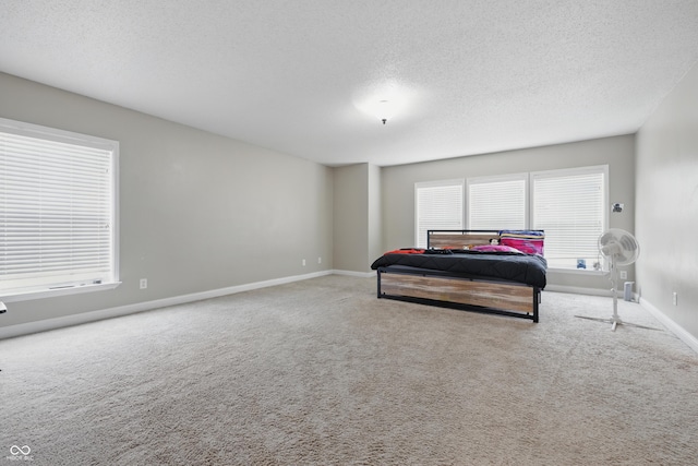 621 Fireside Dr, Greenwood, IN 46143 - carpeted bedroom with a textured ceiling, baseboards, and multiple windows
