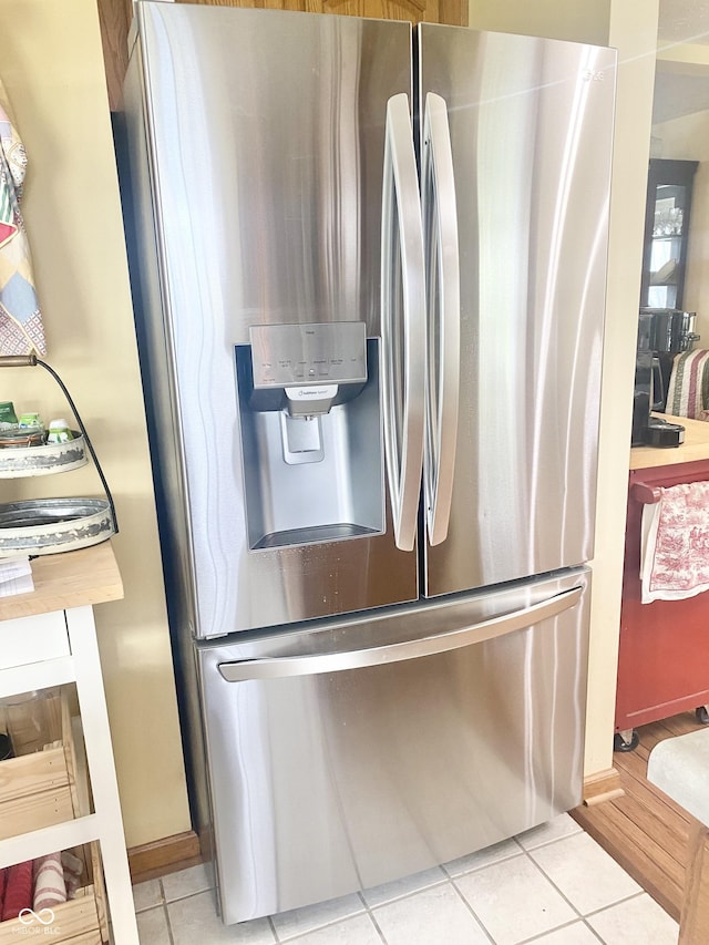 details with stainless steel fridge