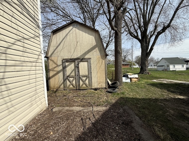 view of shed