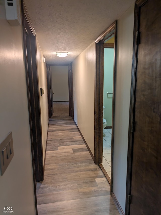 8017 Dogwood Ct, Plainfield, IN 46168 - hallway with a textured ceiling and light wood-style floors