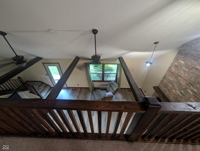8017 Dogwood Ct, Plainfield, IN 46168 - staircase featuring lofted ceiling