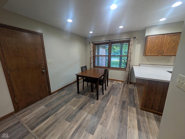 8017 Dogwood Ct, Plainfield, IN 46168 - dining area with wood finished floors and recessed lighting