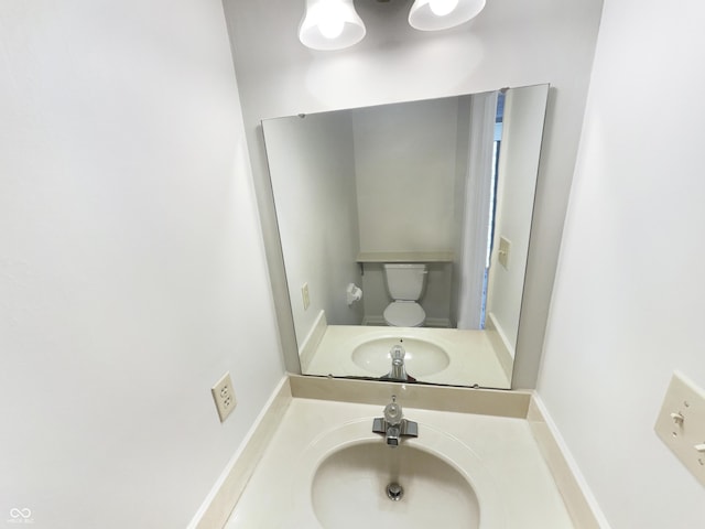 9162 Hadway Dr, Indianapolis, IN 46256 - bathroom featuring toilet and vanity