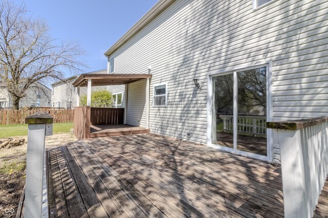 wooden deck with fence