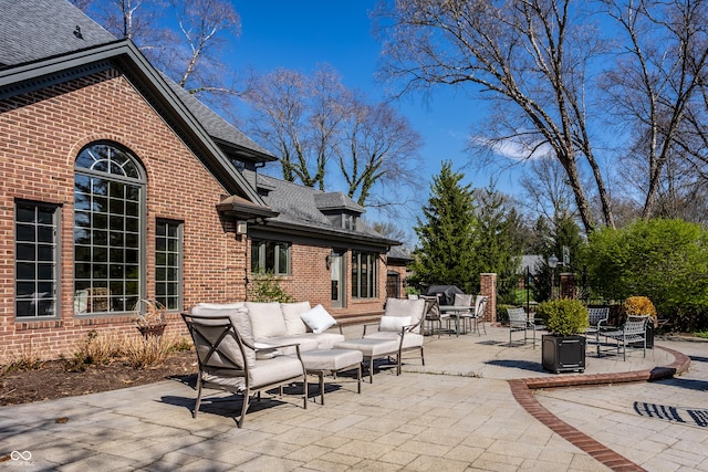 view of patio / terrace featuring an outdoor hangout area