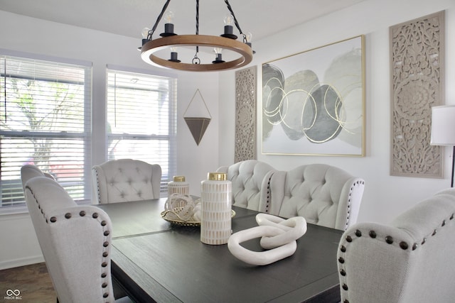 5236 Skipping Stone Dr, Indianapolis, IN 46237 - dining room featuring a chandelier
