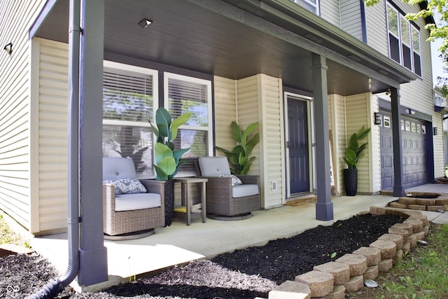 5236 Skipping Stone Dr, Indianapolis, IN 46237 - view of patio featuring an attached garage