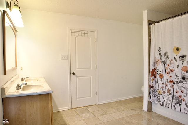 5236 Skipping Stone Dr, Indianapolis, IN 46237 - bathroom with toilet, double vanity, and tile patterned floors