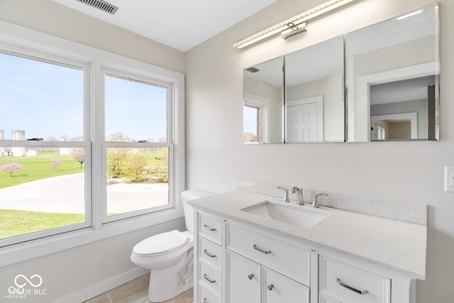 6519 Rothchild Blvd, Indianapolis, IN 46278 - bathroom featuring toilet, vanity, and visible vents
