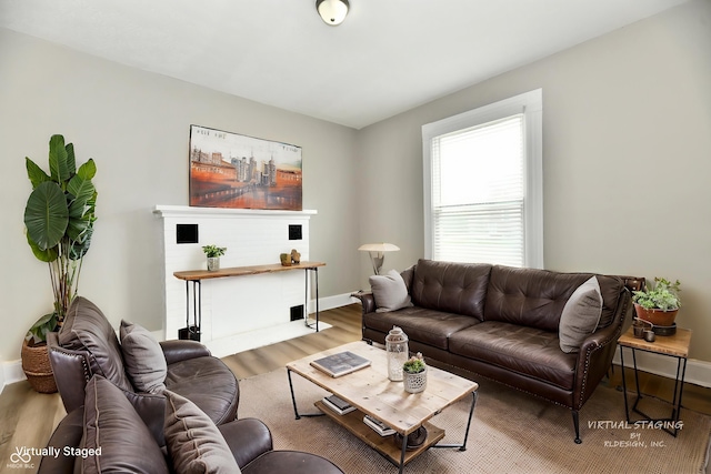 106 S Wayburn St, Indianapolis, IN 46229 - living area with wood finished floors and baseboards