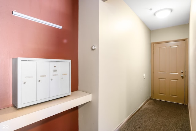 entryway with carpet