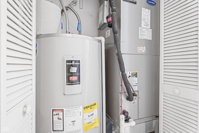 utilities featuring heating unit and water heater