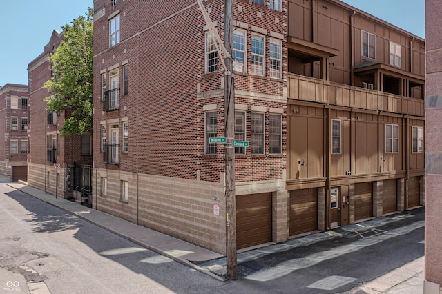 view of property with a garage
