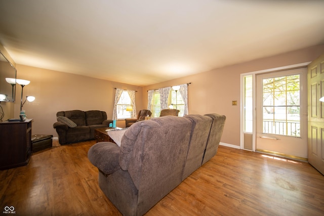 4710 E 56th St, Indianapolis, IN 46220 - living area with wood finished floors and baseboards