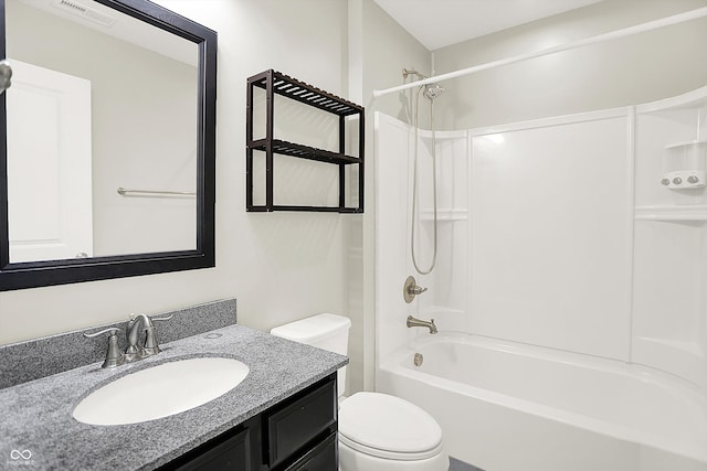 13567 Moorcroft Dr, Fishers, IN 46037 - full bathroom featuring toilet, vanity, and shower / bath combination