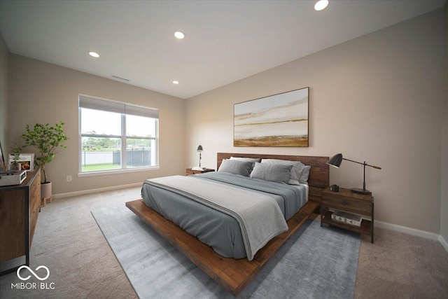 9455 Orchard Cove Dr, Indianapolis, IN 46239 - carpeted bedroom featuring baseboards, recessed lighting, and visible vents