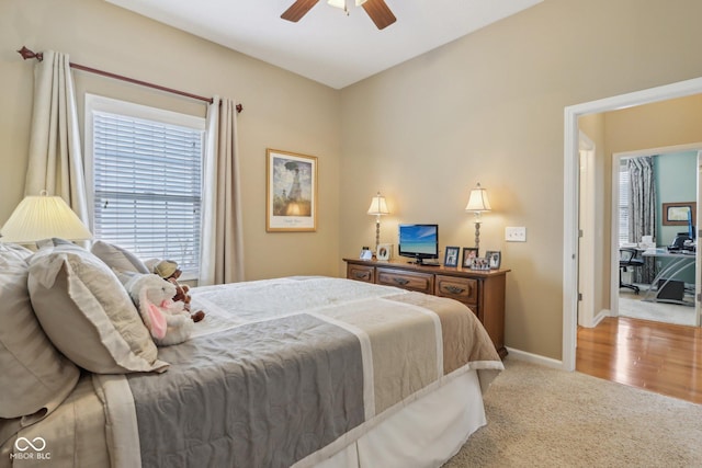 1361 Trescott Dr, Westfield, IN 46074 - carpeted bedroom featuring baseboards and ceiling fan
