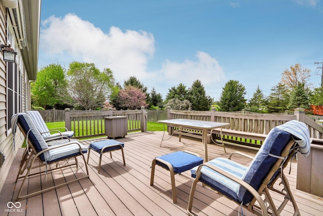 1361 Trescott Dr, Westfield, IN 46074 - wooden deck with outdoor dining area
