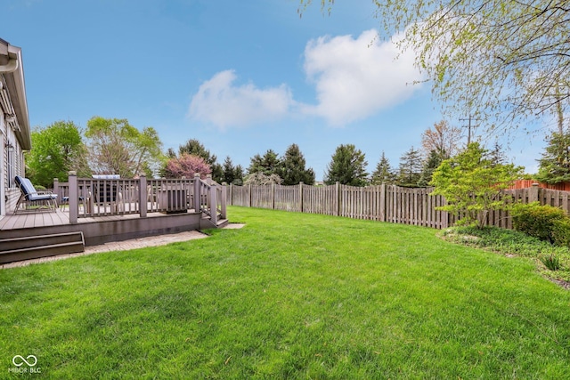 1361 Trescott Dr, Westfield, IN 46074 - view of yard with a wooden deck