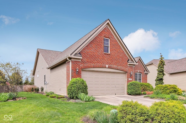 1361 Trescott Dr, Westfield, IN 46074 - traditional home with brick siding, driveway, an attached garage, and roof with shingles