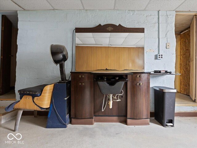 315 E N St, Greensburg, IN 47240 - detailed view of a drop ceiling and a dry bar