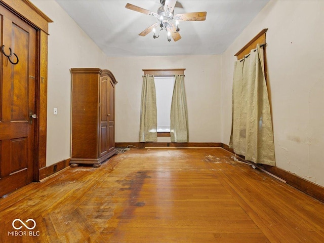 315 E N St, Greensburg, IN 47240 - unfurnished room with a ceiling fan and hardwood / wood-style floors