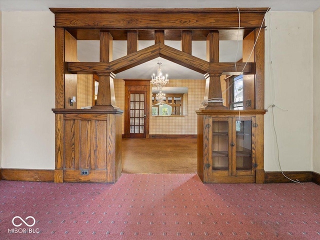 315 E N St, Greensburg, IN 47240 - corridor with a chandelier and carpet