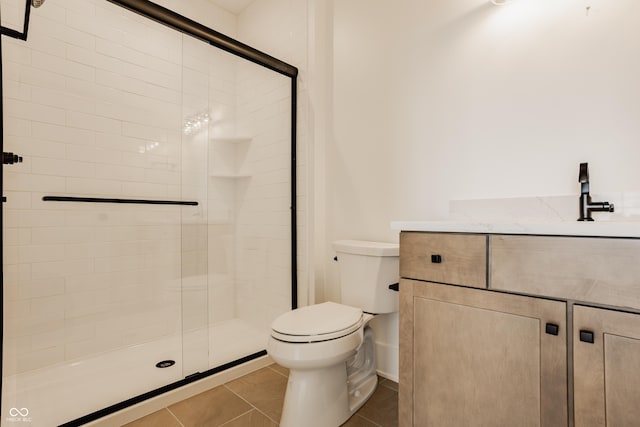 8082 Abington Way, Zionsville, IN 46077 - full bath with tile patterned flooring, a shower stall, toilet, and vanity