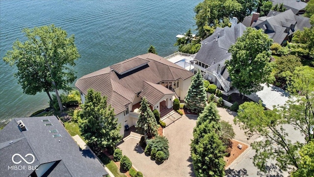 10919 Brigantine Dr, Indianapolis, IN 46256 - bird's eye view with a water view