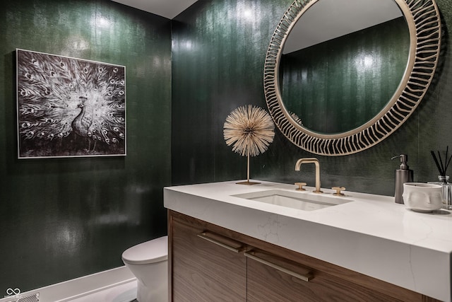 1995 W 116th St, Carmel, IN 46032 - half bathroom featuring vanity and toilet