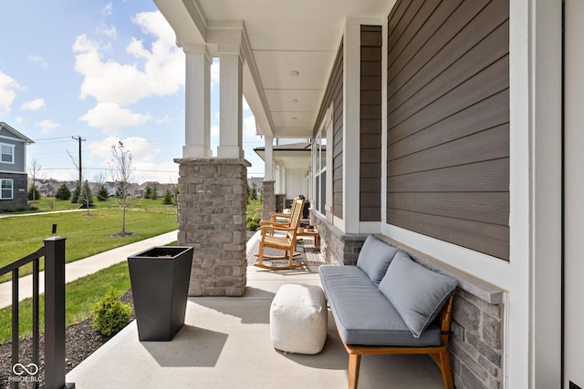 view of patio / terrace with a porch