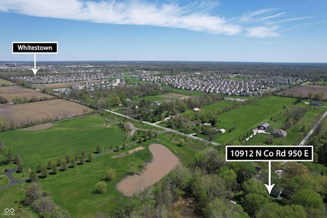 drone / aerial view featuring a rural view