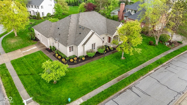 aerial view featuring a residential view