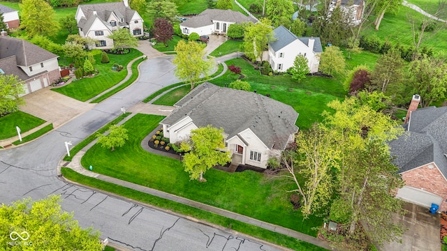 aerial view featuring a residential view