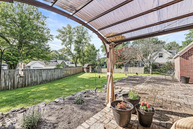 5747 Allisonville Rd, Indianapolis, IN 46220 - view of patio / terrace with a pergola and a fenced backyard